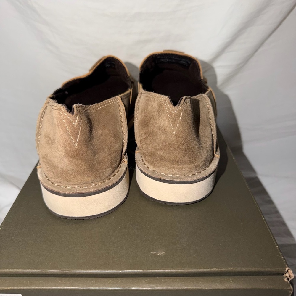 Ariat Men's Tan Leather Slip-On Loafers - Picture 5 of 8